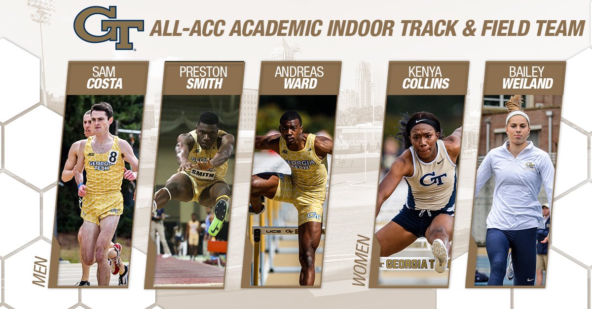 GT_trackNfield's tweet photo. Congratulations to our 🖐 Yellow Jackets that were named to the All-ACC Academic Teams! https://t.co/qztGbj8td9 https://t.co/zbsY29CKPO