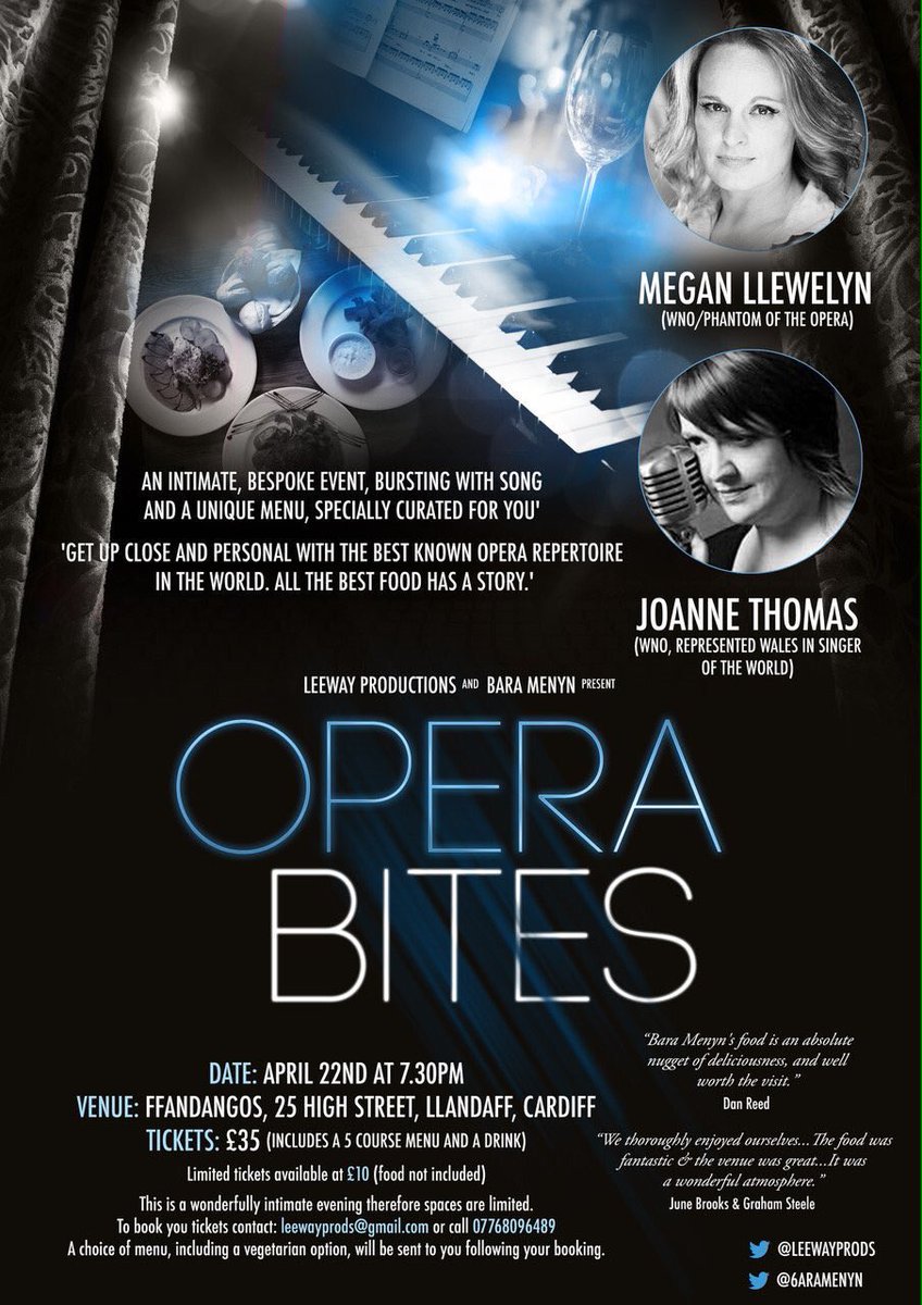 LeewayProds's tweet photo. Nearly time for our #OperaBites event.We can't wait. Sold out within a week. More dates announced soon #Opera #food https://t.co/avXOvu5QnP
