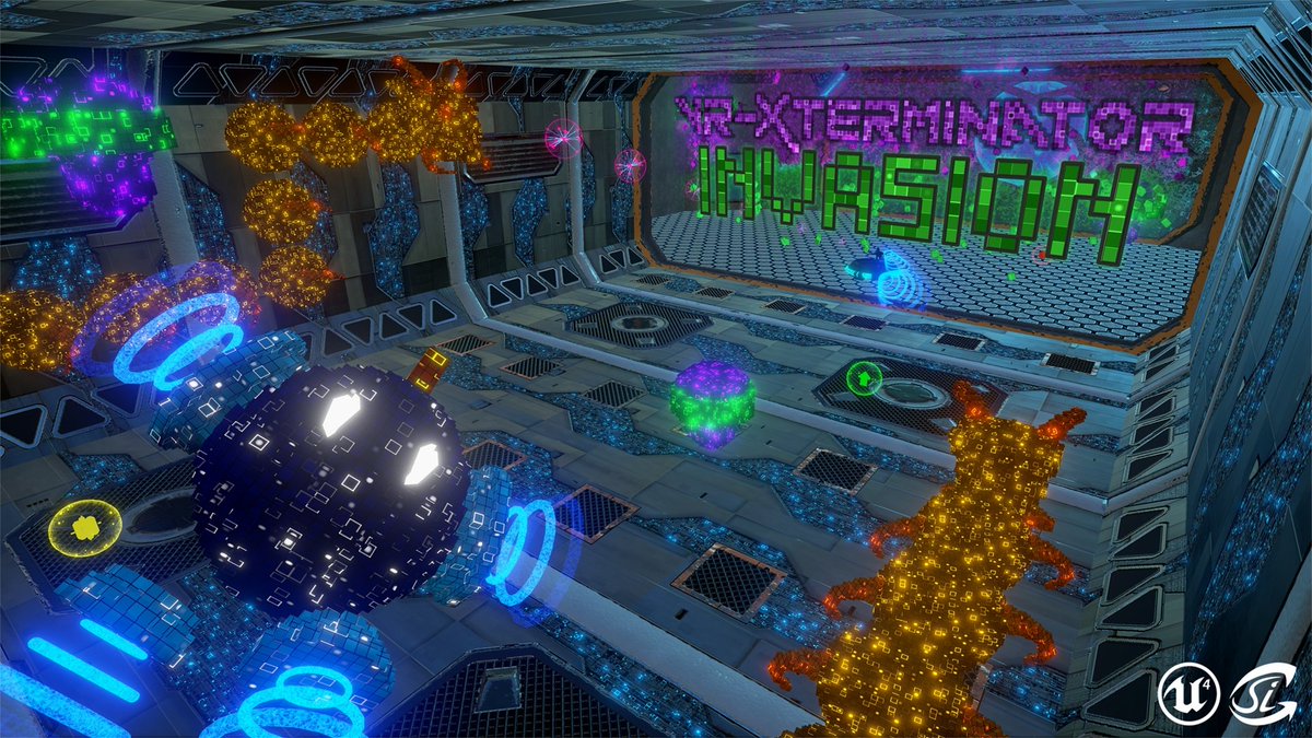 SinceIdeaGames's tweet photo. VR-Xterminator Update 2.0 is live, including a brand new game mode called Invasion in addition to some quality of life improvements. https://t.co/EuEhcWvhLf