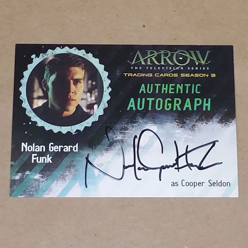 georgenadeau's tweet photo. Retweet for chance to win @nolanfunk autograph card
🎁
#Arrow Trading Cards Season 3 out now

@Cryptozoic https://t.co/ujFMxEG160 https://t.co/mD6BmVn3cq