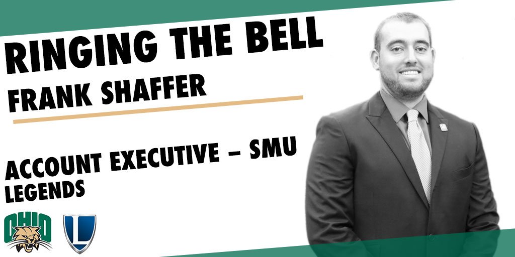 OhioUSportsAd's tweet photo. 🔔 It's a great day to Ring the Bell! 🔔

Congrats to @frank_shaffer on his gig with @TheLegendsWay at @SMU. 

#OHIOFamily https://t.co/aJpn8KezhN