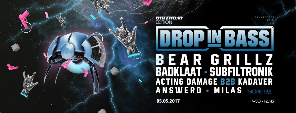 193Records's tweet photo. Ready ?
#dropinbass #193records
#beargrillz #badklaat #actingdamage #kadaver #AnswerD #Subfiltronik #Milas https://t.co/CYdZi1fdpT