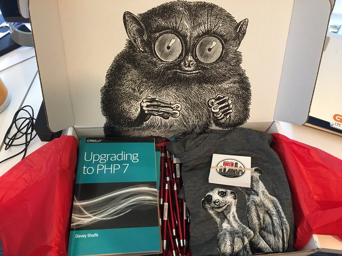 sawebdev's tweet photo. What a fantastic swag pack! Our meetup members loved it! Thanks @OReillyMedia! https://t.co/X4Yx9phW7P