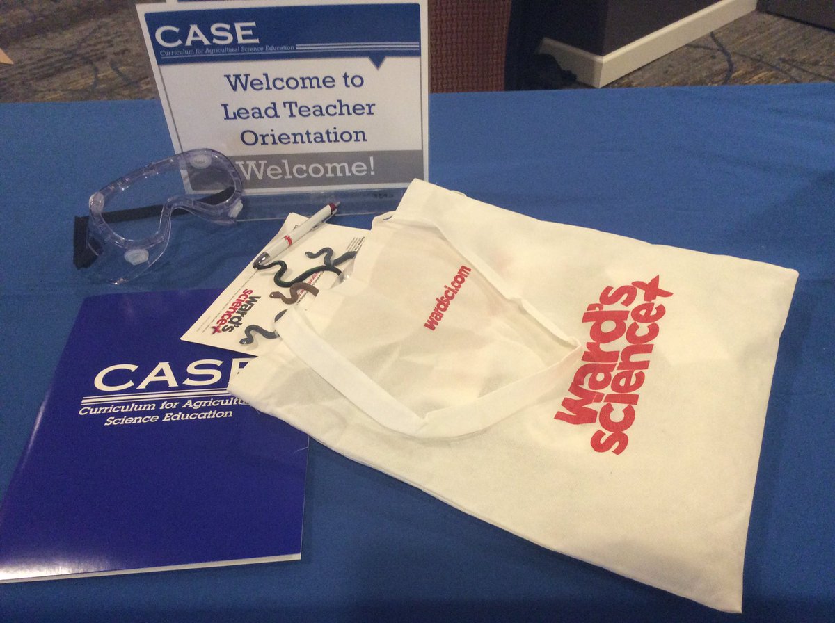 case4learning's tweet photo. Thank you @WardsScience for donating welcome bags for #LTO2017! #CASE4Ag https://t.co/Jn7l72Z2x4