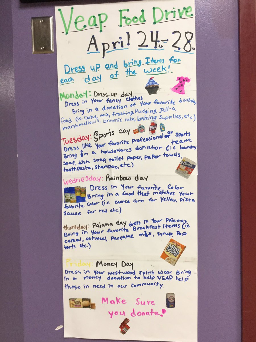 WestwoodISD271's tweet photo. VEAP food drive is next week!
#goalis70,000lbs #helpingourcommunity #ISD271 https://t.co/0Ewtw1ysdD