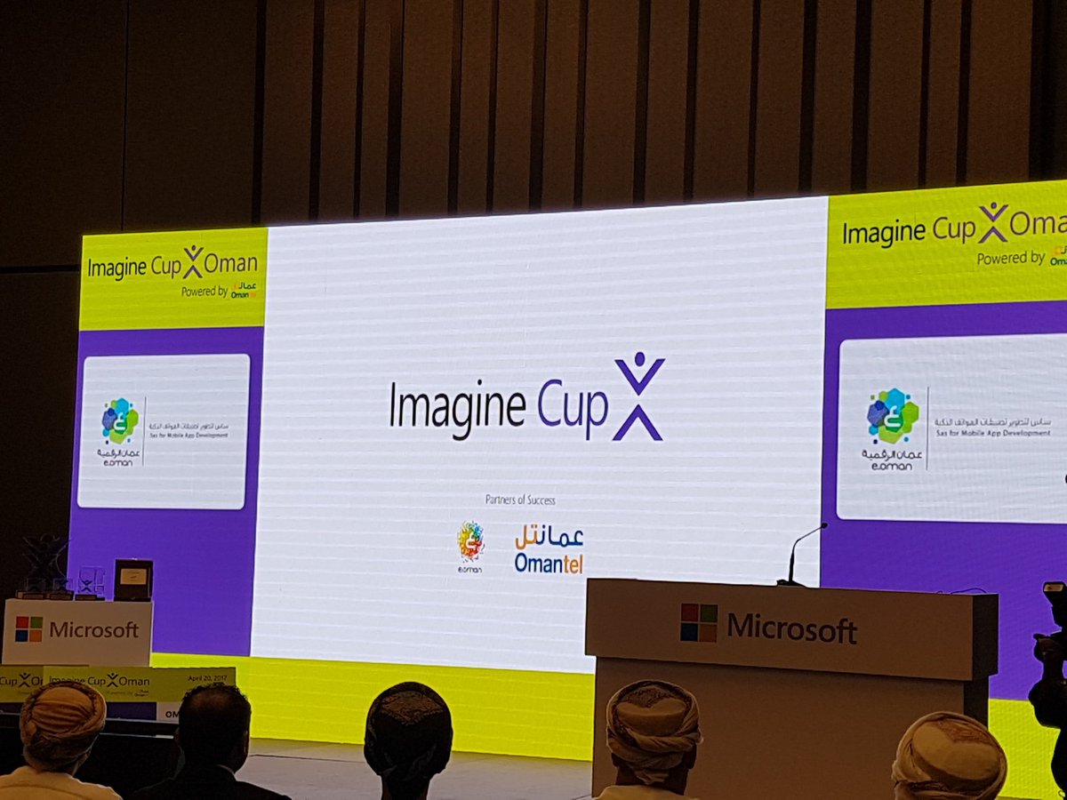 MicrosoftOman's tweet photo. #HappeningNow … #ICOman17 Finals Round winners' announcement event is about to start! https://t.co/5NjbwOLspj