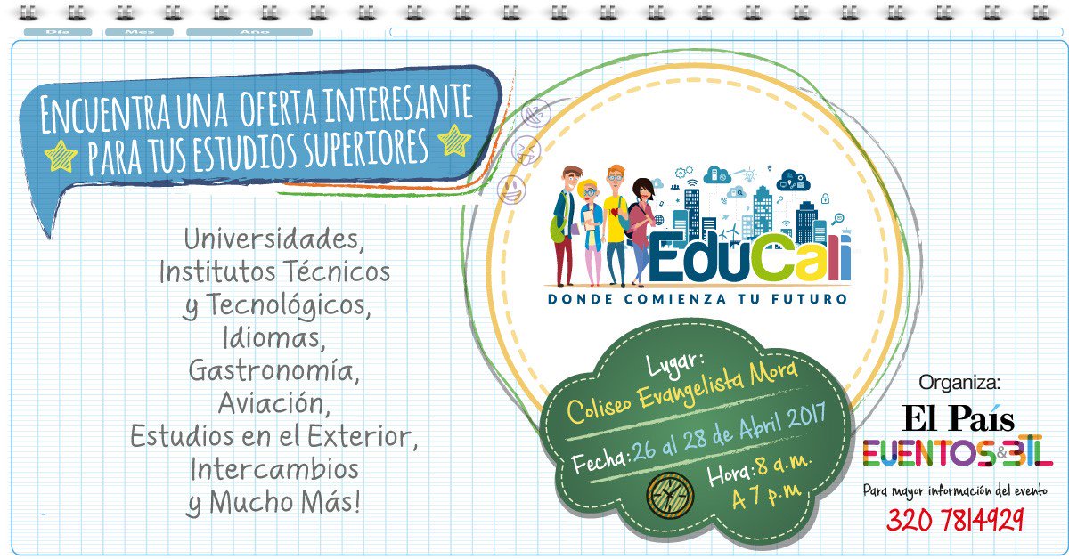 #EduCali ¿No sabes qué carrera estudiar? En este evento encontrarás la respuesta. La entrada es gratis, regístrate: goo.gl/MeZF64