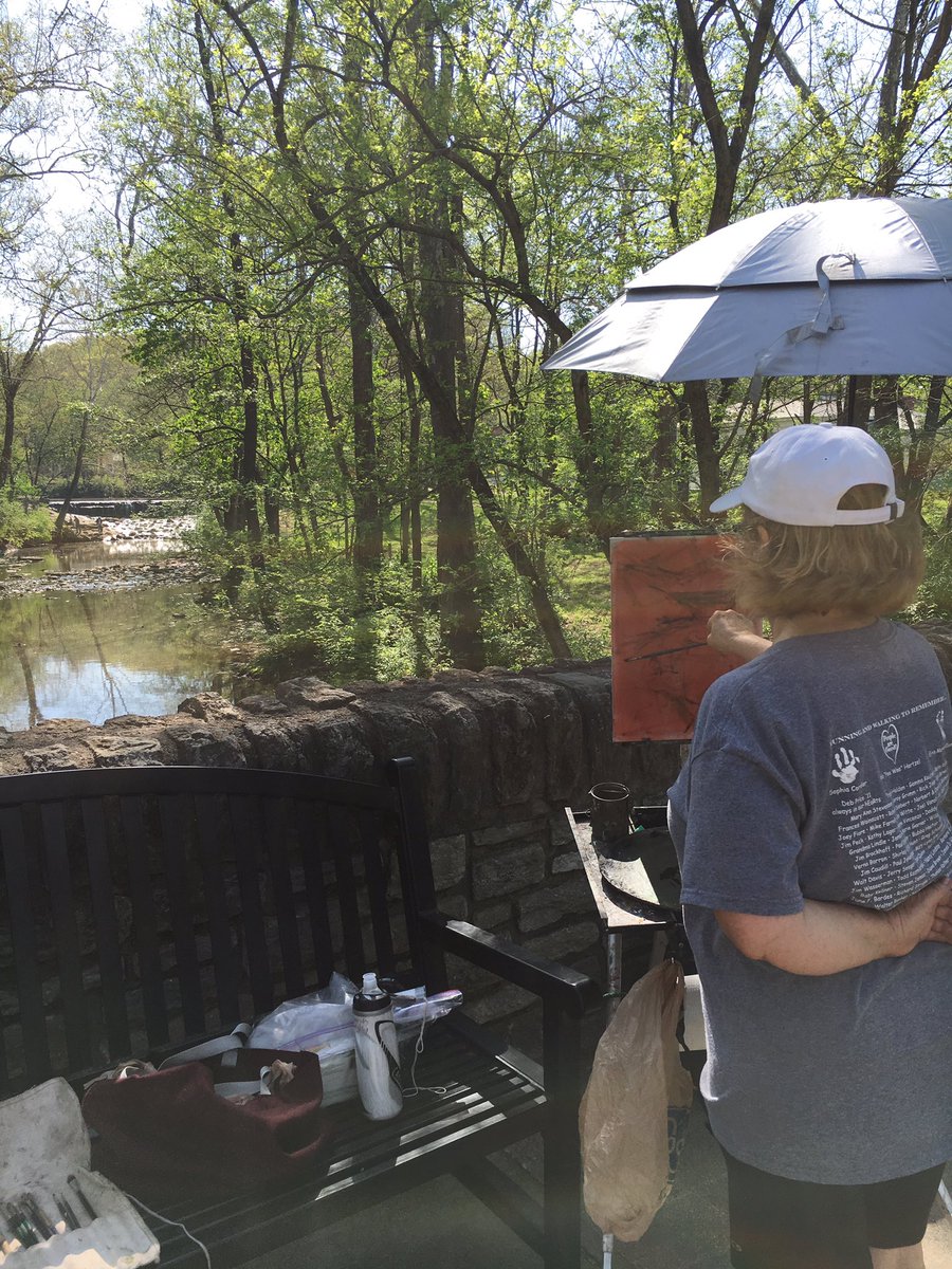 DGRstudios's tweet photo. Come and join us on Thursday's for the SWOPA, Southwest Ohio Plein Air Painters!  Today we are at Horseshoe Falls at Sharon Woods Park. https://t.co/QZB6s0DqEa
