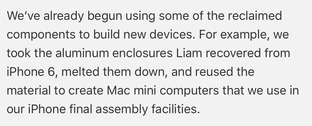 bzamayo's tweet photo. Apple uses Mac minis in its factories that make iPhones. Those Mac Minis are made of recycled iPhones. https://t.co/stId6m15Nu