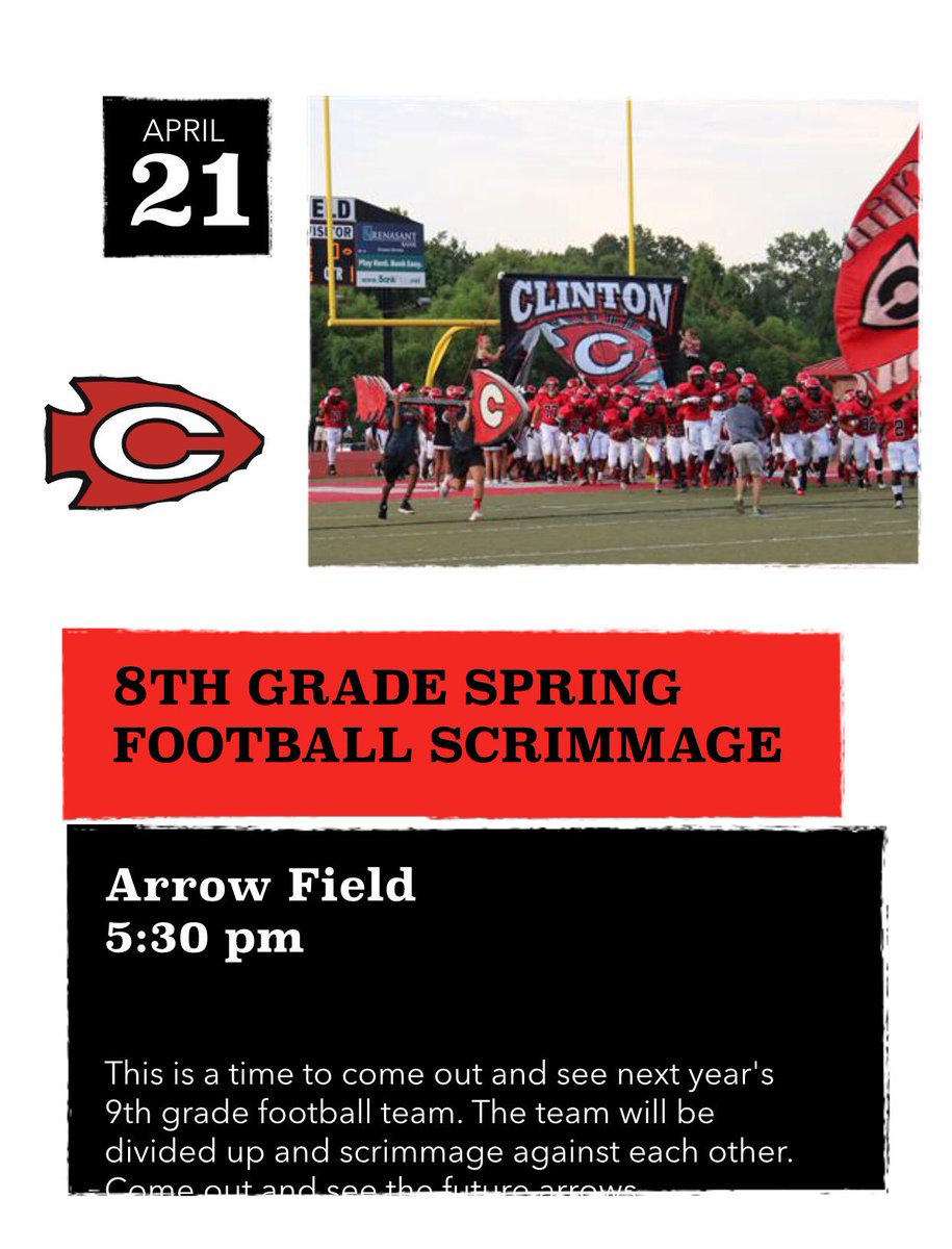 Coach_Stanford's tweet photo. Come out to Arrow Field tomorrow at 5:30pm and see next year's 9th grade football team in action. #FutureArrows https://t.co/Wf1c8w8deW