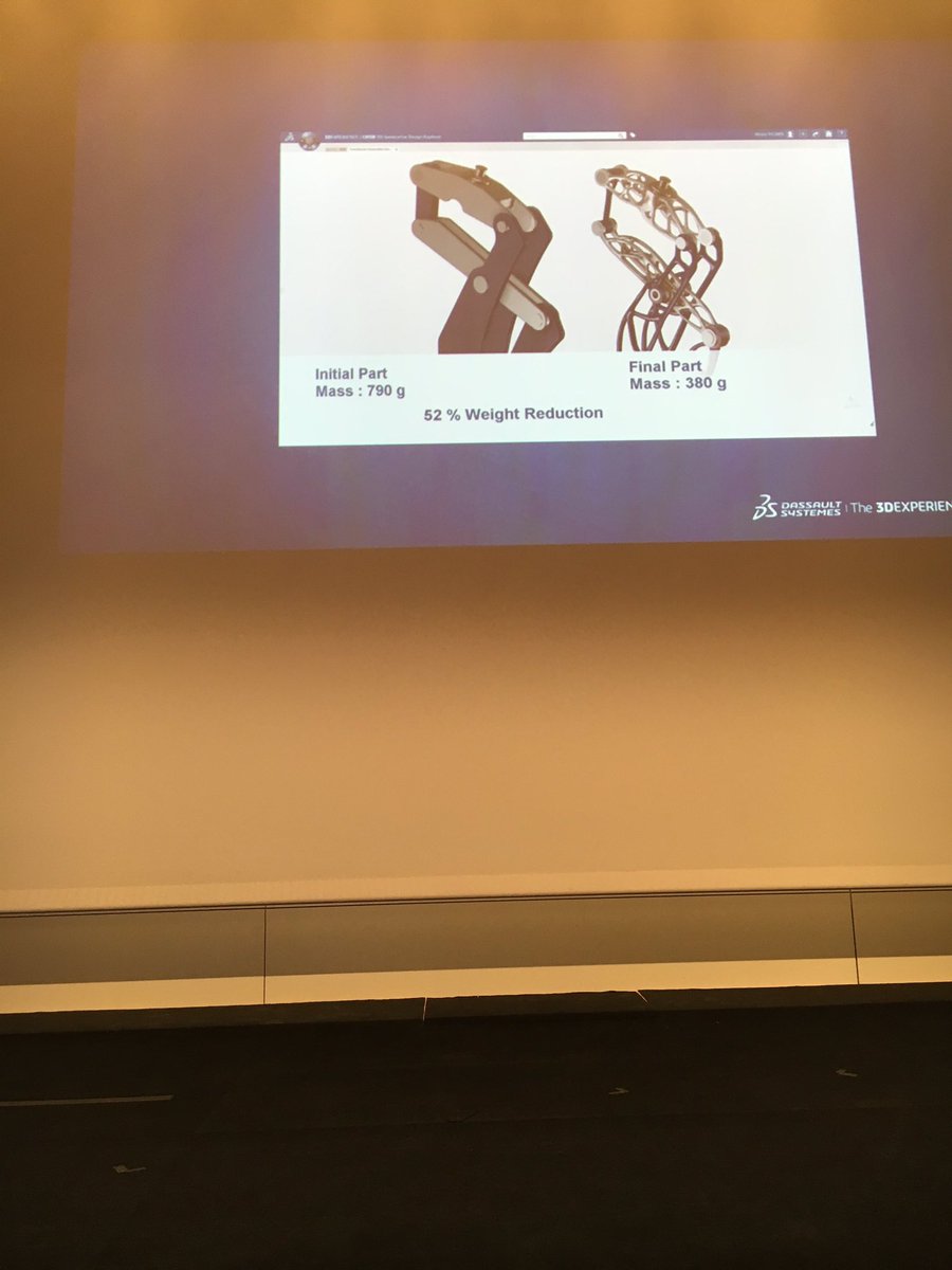 ceciledoan's tweet photo. Entering in a new era of #CAD: #CognitiveAugmentedDesign with @3DSCATIA and @CATIABoss #AdditiveManufacturing #MWS17 https://t.co/sGeXXVs9xt