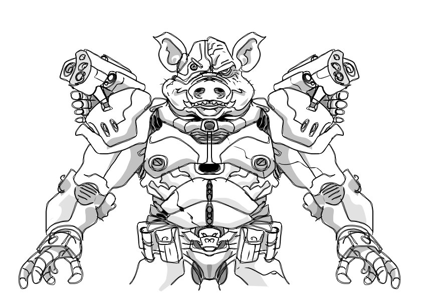simonsherry's tweet image. Hey, #internet - anyone remember Cyberswine? #auscomics #halfmachine #fullboar