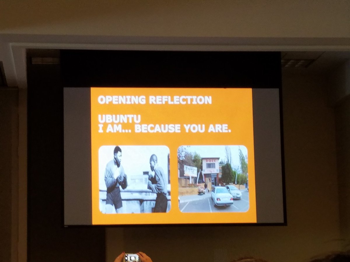 WelcomingUSA's tweet photo. .@ymca Lynda Chavez opens with the meaning of Ubuntu: "I am...because you are". #interactive2017 https://t.co/EpgfrEKvn8
