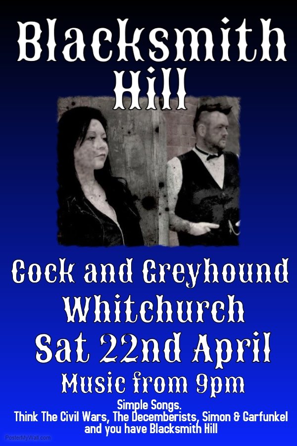 Blacksmithhill1's tweet photo. Nikki and me singing songs for your ears on Saturday night at the Cock and Greyhound,Whitchurch https://t.co/P45hIbQnLP