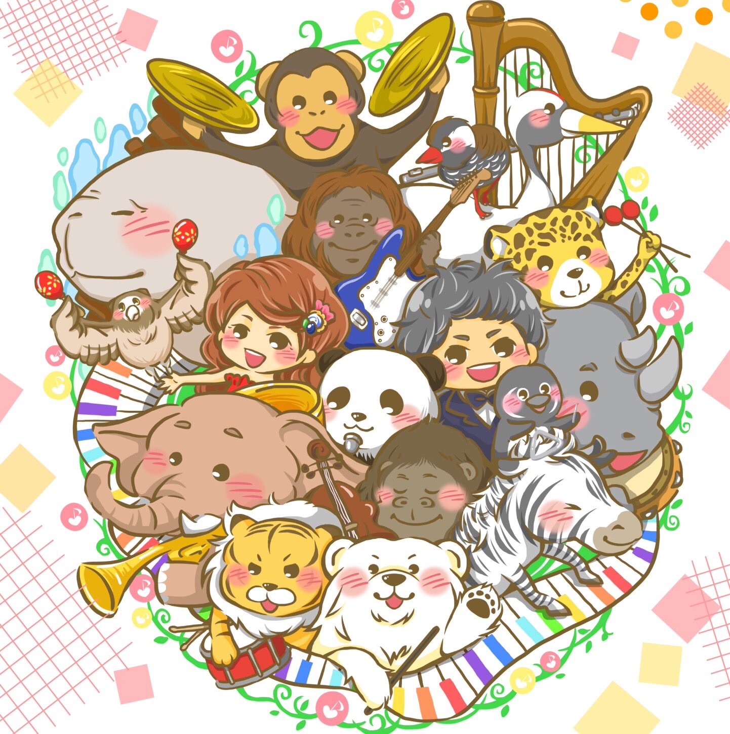 تويتر 深海collectite 深海生物たちのイラストグッズ على تويتر 描いてある動物全てが絶滅危惧種 Let S Sing Love とあるイベントのメインイラストです イラスト イラストレーター Illustration Illustrator Illust Drowing Cute お絵描き お
