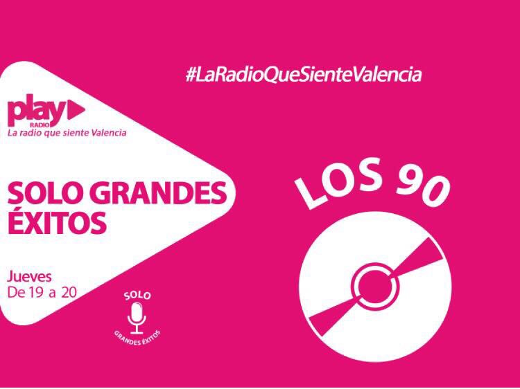 playradiovlc's tweet image. Los jueves de 19h a 20h te presentamos una gran selección de #SoloGrandesÉxitos de #Los90