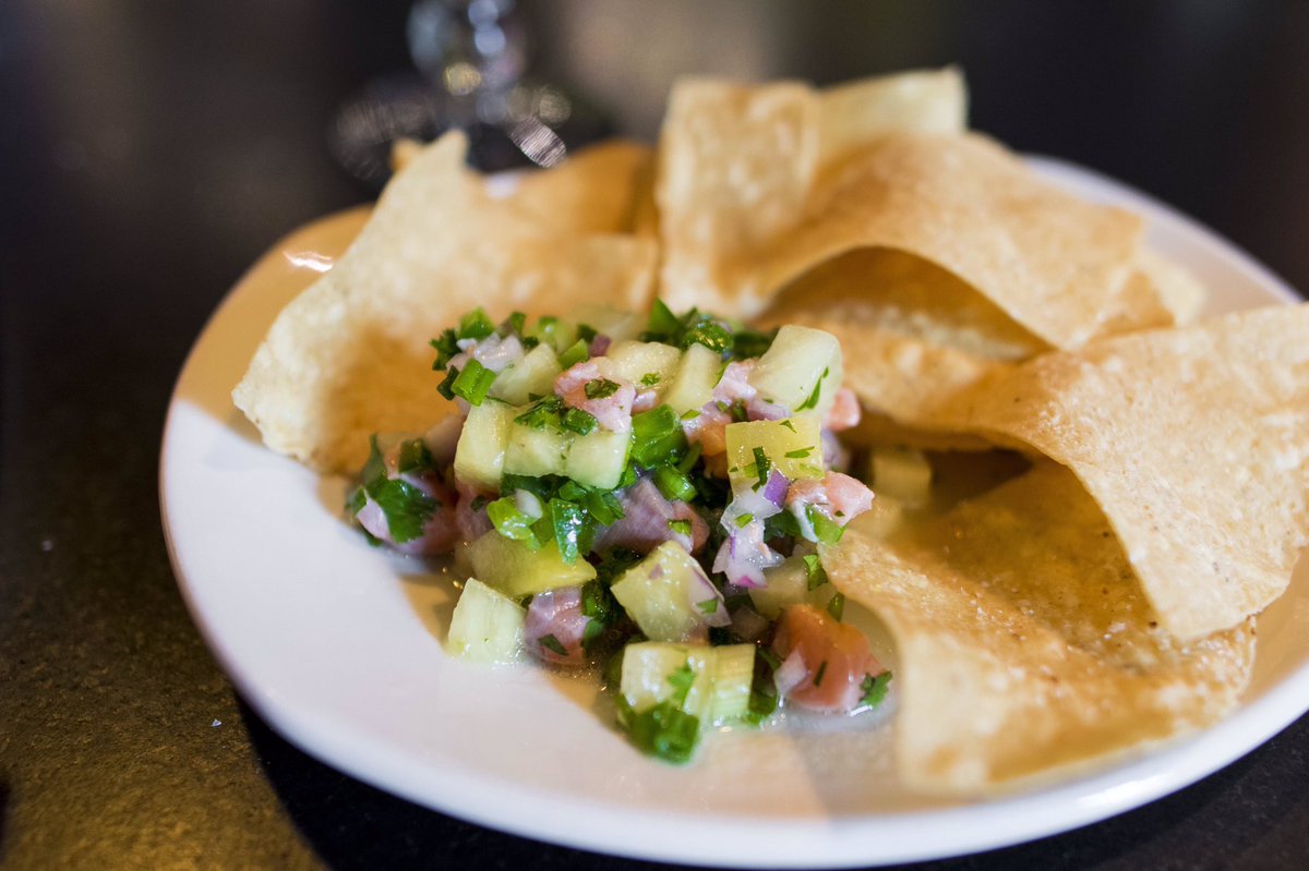 sevichepgh's tweet photo. Pineapple Seviche w/ Salmon for $5 every day 4:30-6:30 for Happy Hour. https://t.co/e3BAaRWig8