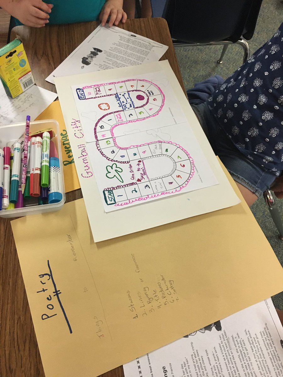 "We aren't bored while we create boards!" Creating board games to review our reading genres!  <a href="/HumbleISD_SFE/">Shadow Forest Elem</a>  #sfesharks