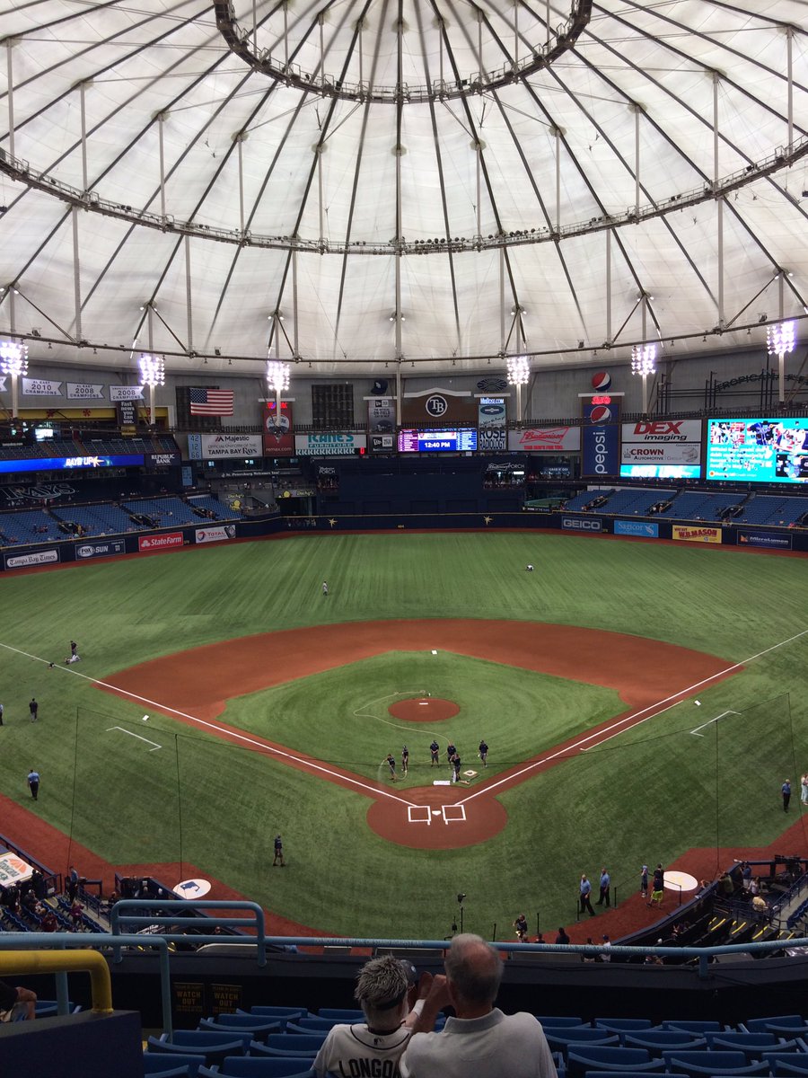 Rode my bike the 17.4 miles down the <a href="/PinellasTrail/">Pinellas Trail</a> to downtown St Pete and Tropicana Field. Tickets are $15 on Senior Citizen Thursday