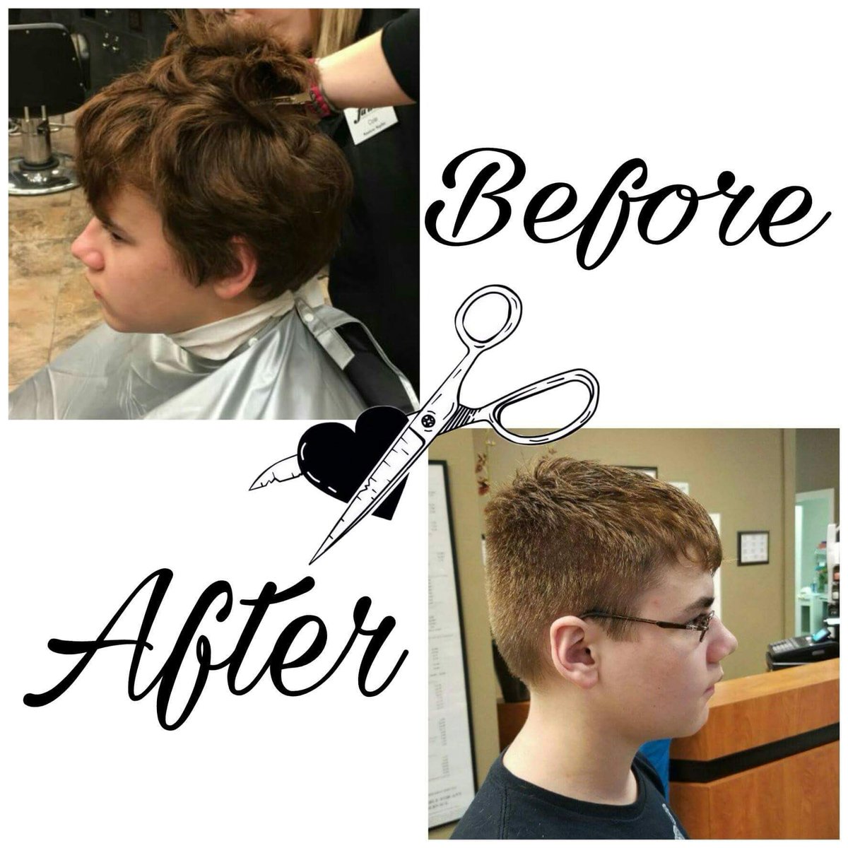 faustinstitute's tweet photo. With "Basics" under their belts, the newest Spirit Lake students tackled their first haircuts.... and did a great job! #faustfocus https://t.co/4vsN0WaTTS