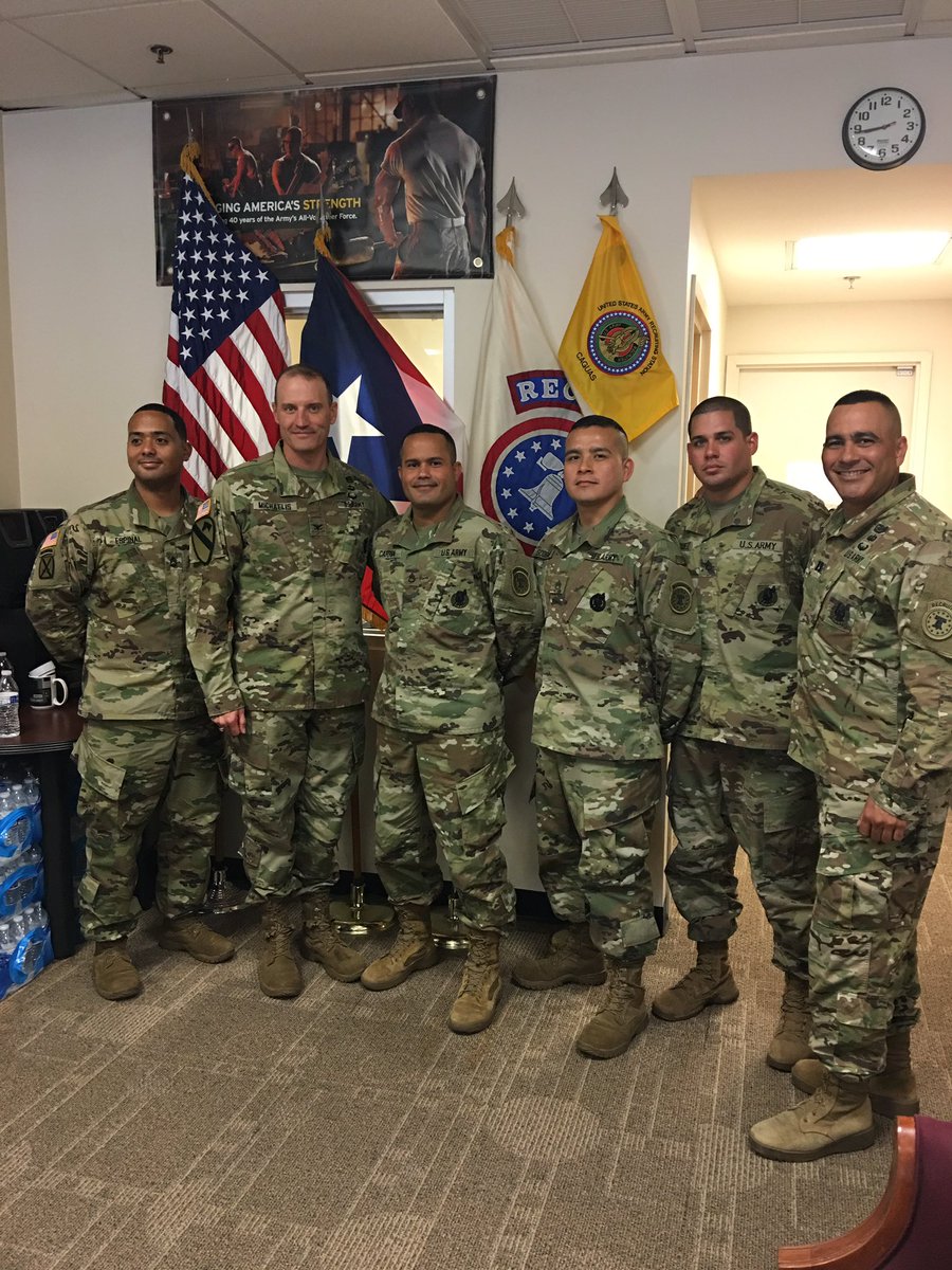 MiamiBattalion's tweet photo. Thank you COL Michaelis for the visit to Caguas Center and Promotion of SSG Lopez to SFC! https://t.co/pIEZPTt2hO