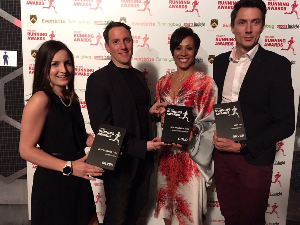 GarminUK's tweet photo. Our Forerunner 235 wins Gold for Best Wearable Tech @RunningAward @damekellyholmes #beatyesterday https://t.co/pMqMteEEvC