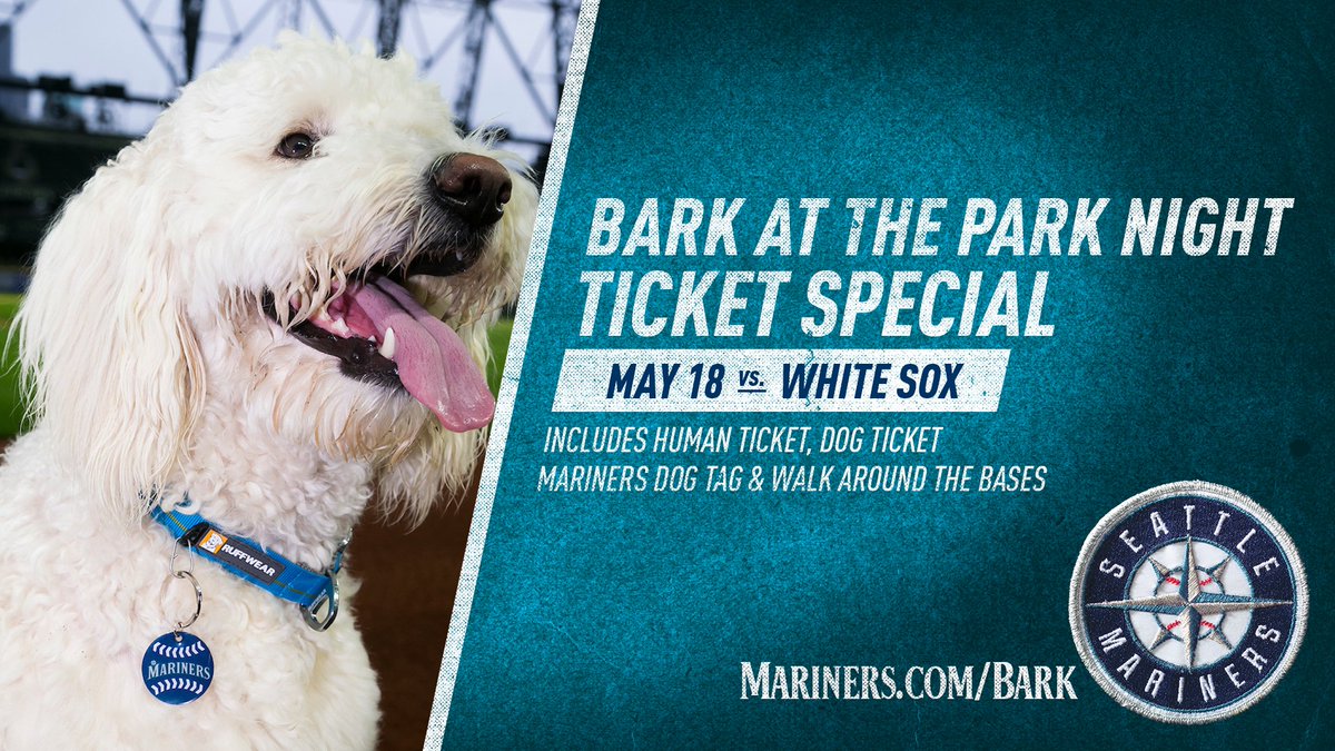 X \ Seattle Mariners در توییتر: «2017's first Bark at the Park Night is May  18th. Snag this special offer to bring your furry friend to a ballgame.