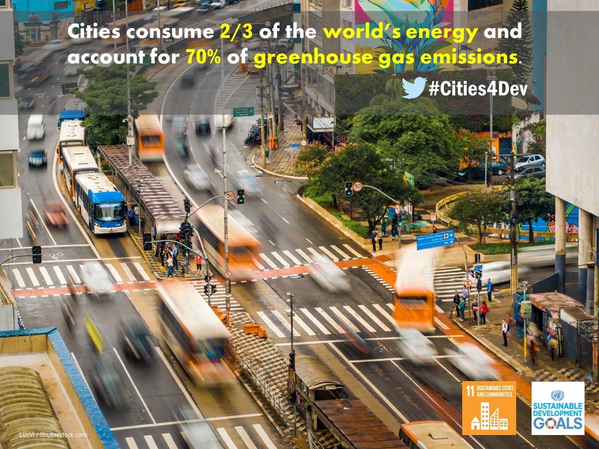 GlobalGoalsUN's tweet image. What will it take to build sustainable cities for all? Watch LIVE in 1 hour: wrld.bg/Cd3530aFqrX #GlobalGoals #Cities4Dev