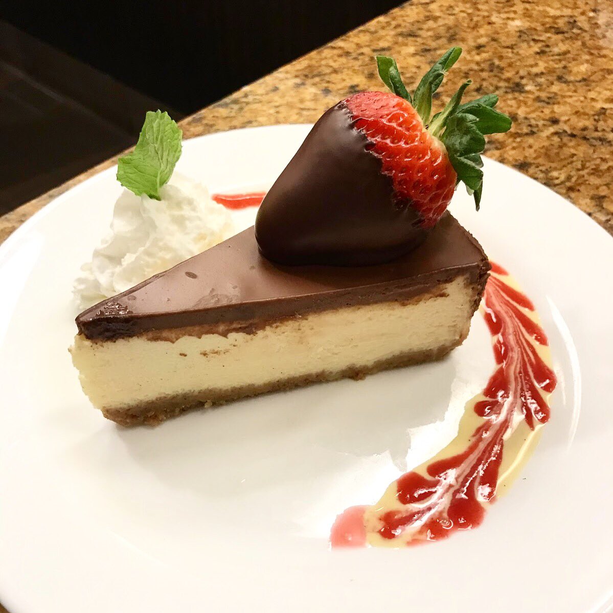 Cheesecake always makes everything better. Come grab a slice tonight 🍰🍰