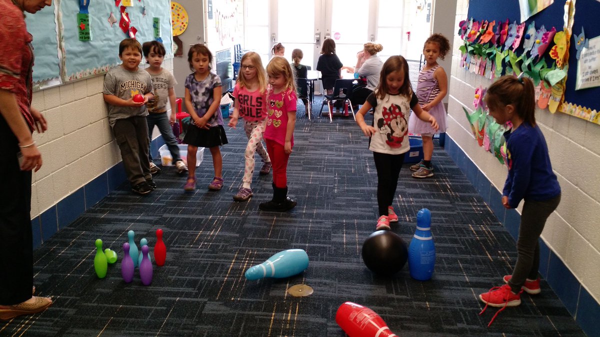 Exploring how much force is needed to make objects move and what happens when they collide.  Little engineers in action! #PRLearn