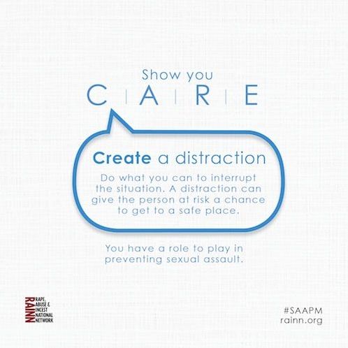 DCTFFamily's tweet photo. Bystander Intervention is important.  C stands for Create. #RAINN #SAAPM #StartbyBelieving https://t.co/gt9AMKmIwQ