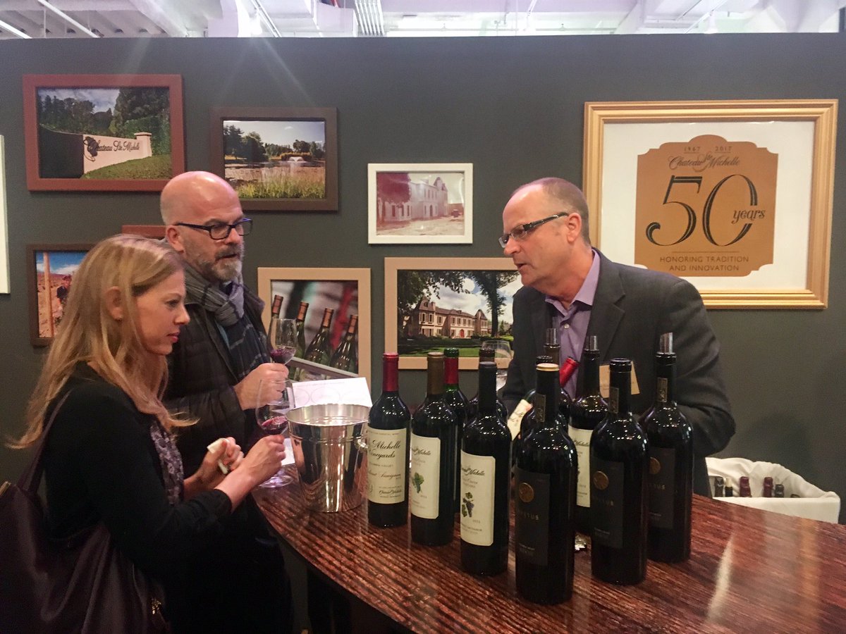 SteMichelle's tweet photo. Celebrating 50 years of WA Wine with a tasting in NYC! #CSM50 https://t.co/2zymgamJoE