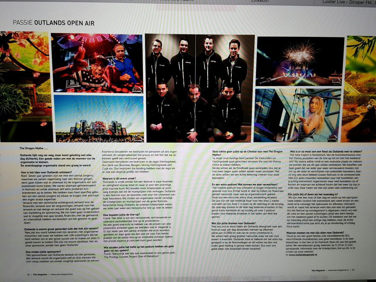 Afgelopen editie was vol passie waaronder @OutlandsOpenAir! Aankomende editie passie en de leukste zomertips; uitjes, terrassen &amp; events!