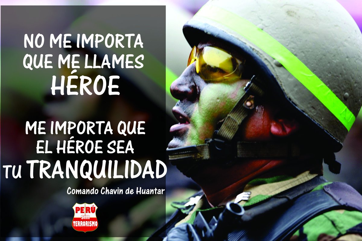perusinterror's tweet photo. Que quede bien claro, a  los Comandos  #ChavindeHuantar  no les importa como les llamen, les importa el Perú #PerúSinTerrorismo https://t.co/YBjiPzi4O6