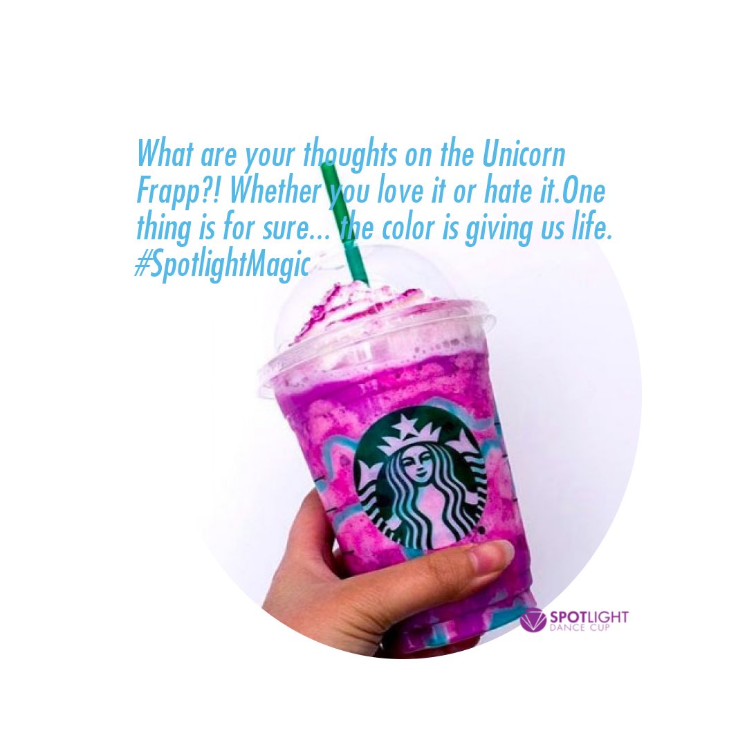 spotlightcomps's tweet photo. Unicorn magic? What about the #SpotlightMagic 💎🦄😜#unicornfrappuccino https://t.co/o9lLwp3xIg