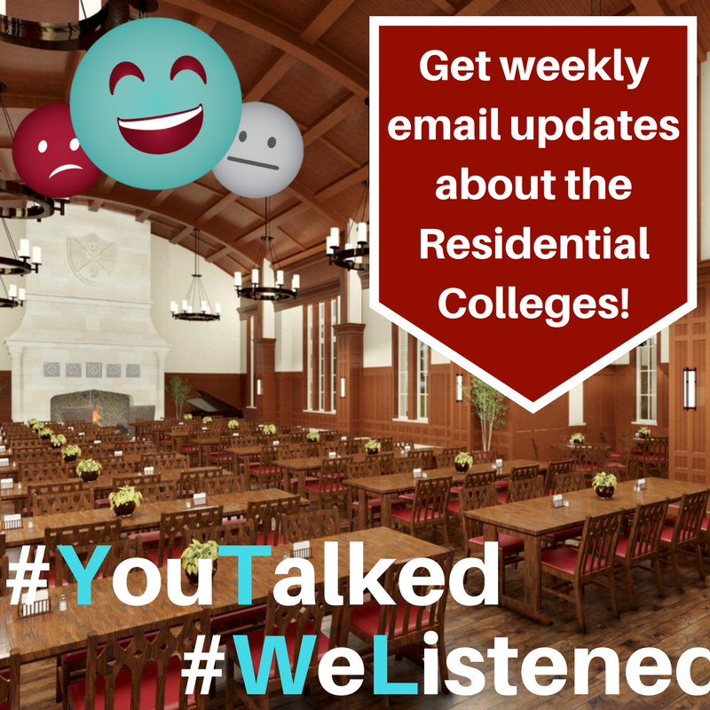 OUFastFeedback's tweet image. You said you wanted to receive information about the Residential Colleges via email. You’re now getting email updates every week!