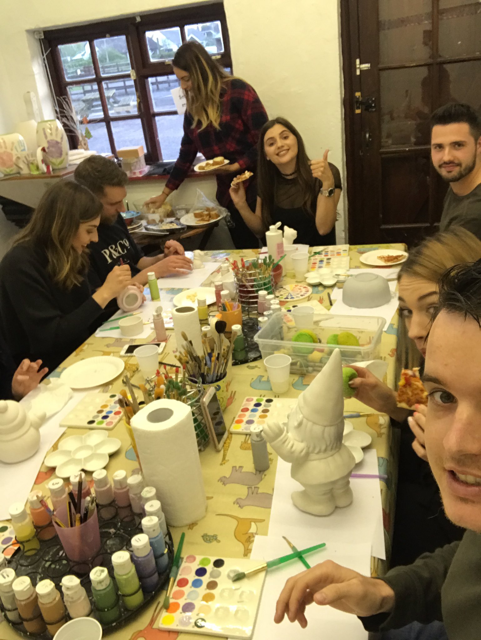  listening whilst painting, Happy Birthday Rachel Williams (can we get a mention if possible) 