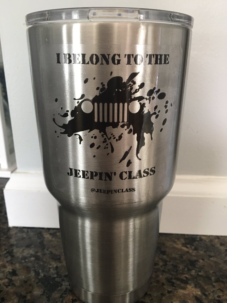DelainecCassier's tweet photo. @JeepinClass @THEJeepMafia Love my new decal from Jeeping class! Jeep coffee never tasted so good! https://t.co/yy5epb0rvS