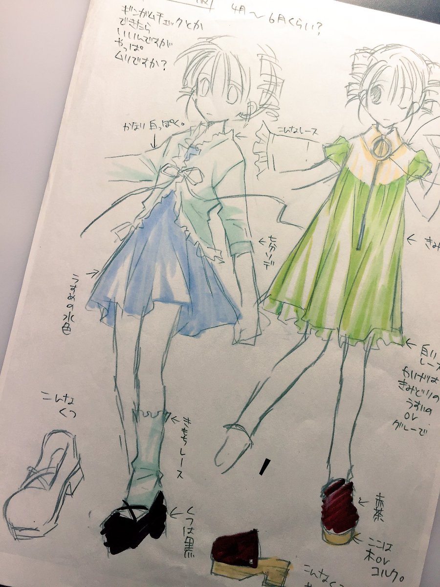 原画展関係で発掘作業してたら『満月をさがして』のアニメ用に描いた