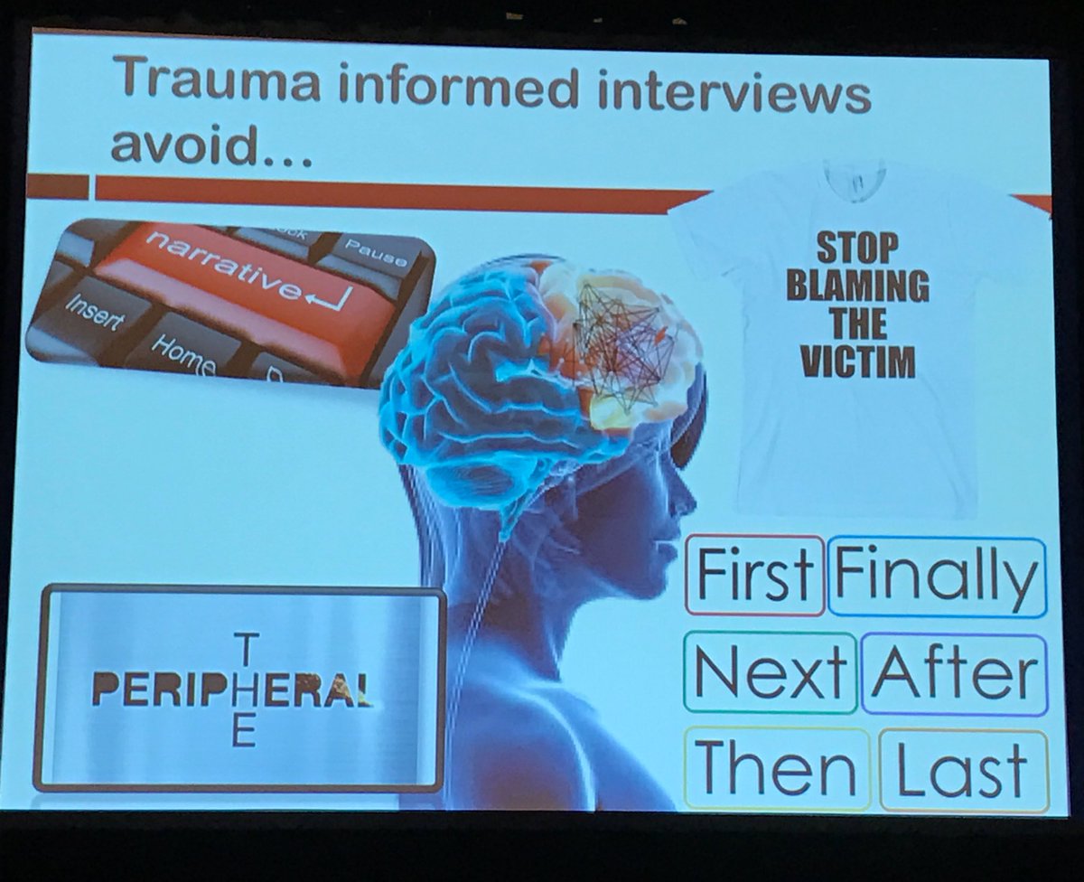 StandUpPlacer's tweet photo. Trauma informed interviews... #EVAWI2017 https://t.co/KyKlrmqBz9