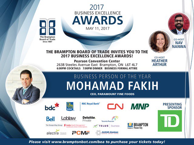 BramptonBOT's tweet photo. Thank you to all our generous sponsors for supporting the 2017 BEAs! We can't wait to see you all on May 11th! Tickets: bramptonbot/beas https://t.co/N9cBoknWOt