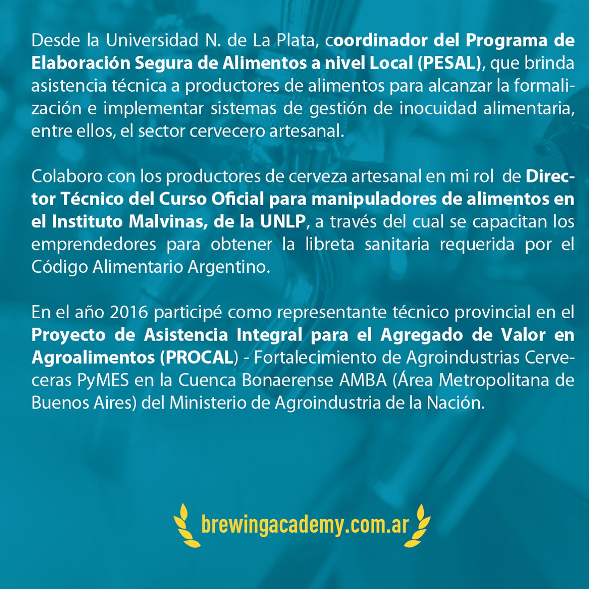 BeerwayOK's tweet photo. Continuamos presentándote los oradores del Brewing Academy
Hoy #JorgeTaylor https://t.co/H8z8x7KdzC