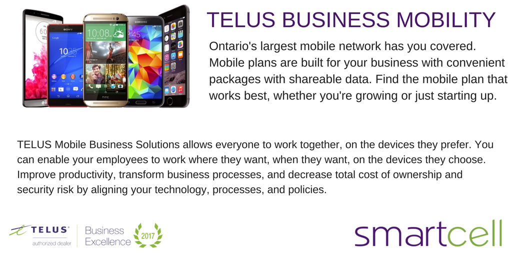 Stay connected with your clients with the best mobile solutions available @SmartCellComm #telus #ottawa #Business -