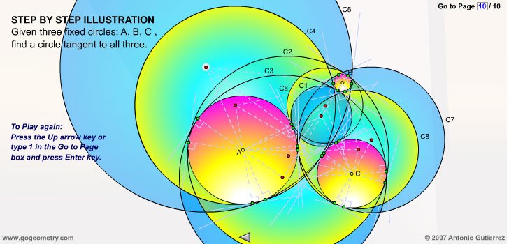 gogeometry's tweet photo. #Dynamic #Geometry #Apollonius #Tangency Problem 3 #Circles #HTML5 #Animation for #Mobile #Devices #iPad
Details: https://t.co/VePf0huywg https://t.co/3jpCr5ASLg
