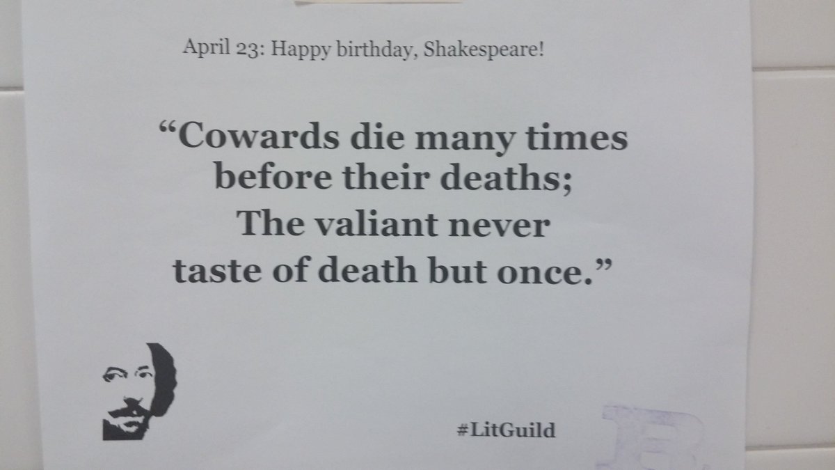 Harrison_BHS's tweet photo. It's somebody's birthday on Sunday.  #LitGuild is spreading the word. https://t.co/FmTinql8y4