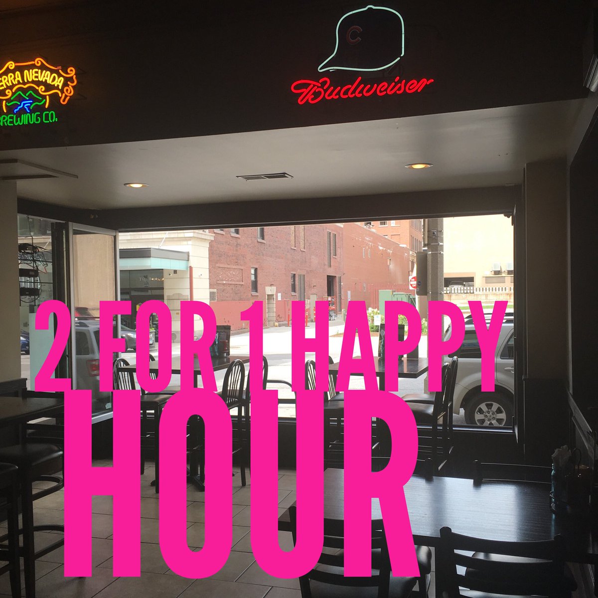 7heStartingLine's tweet image. Best happy hour in @DtownDport is about to start! #Blackhawks in game four action tonight. #MLB too! #OneGoal #BecauseItsTheCup