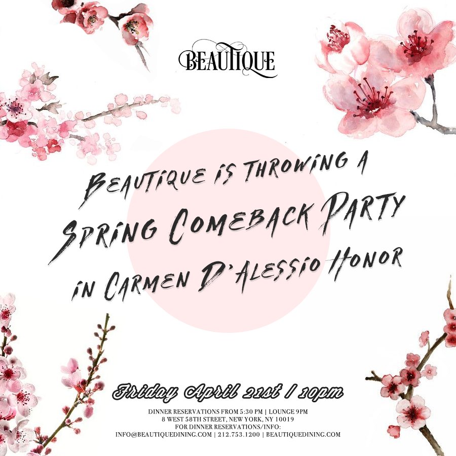 eleqt's tweet photo. /Event: On Fri, April 21st, @BeautiqueDining presents #ASpringComebackParty. More info at https://t.co/MG6GQac0p1 #NewYork #EventsToAttend https://t.co/fDdyb923jk