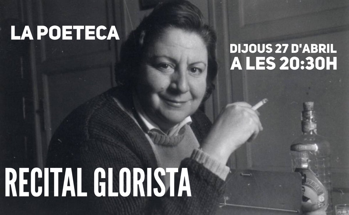 El proper dijous 27 tenim el recital Glorista a La Poeteca! Escriviu-nos un missatge si voleu recitar un poema de Gloria Fuertes!