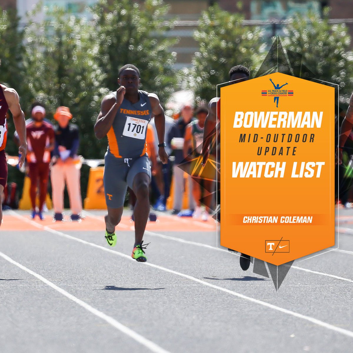 Vol_Track's tweet photo. Another @thebowerman update, 🔁 @__coleman is holding strong on the 10-person Watch List!! 🍊🍊🍊💨💨 https://t.co/BojLKKF3x2