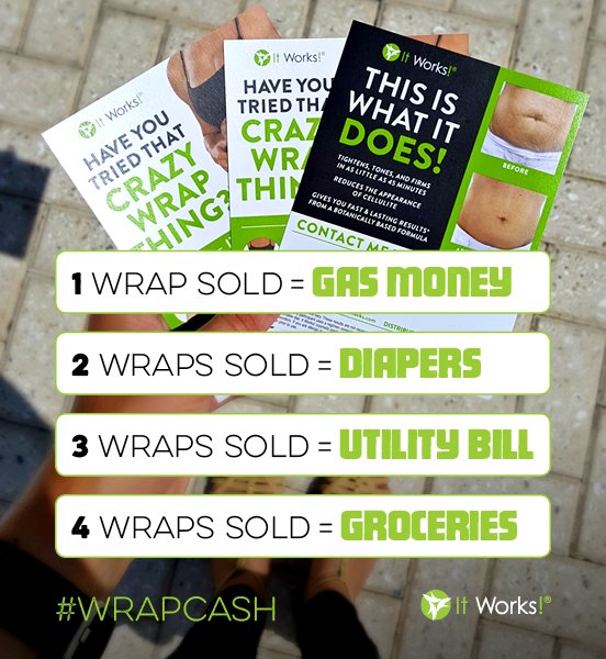 ItWorksGlobal's tweet image. Tell us what you use your #WrapCash for!